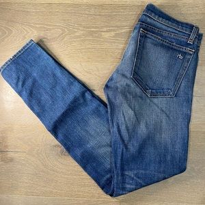 Rag & Bone Dre Boyfriend Low Rise Skinny Jeans 25